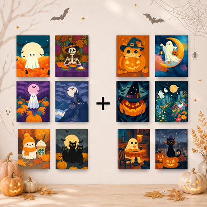 12 Mini Paintings | Halloween Bundel