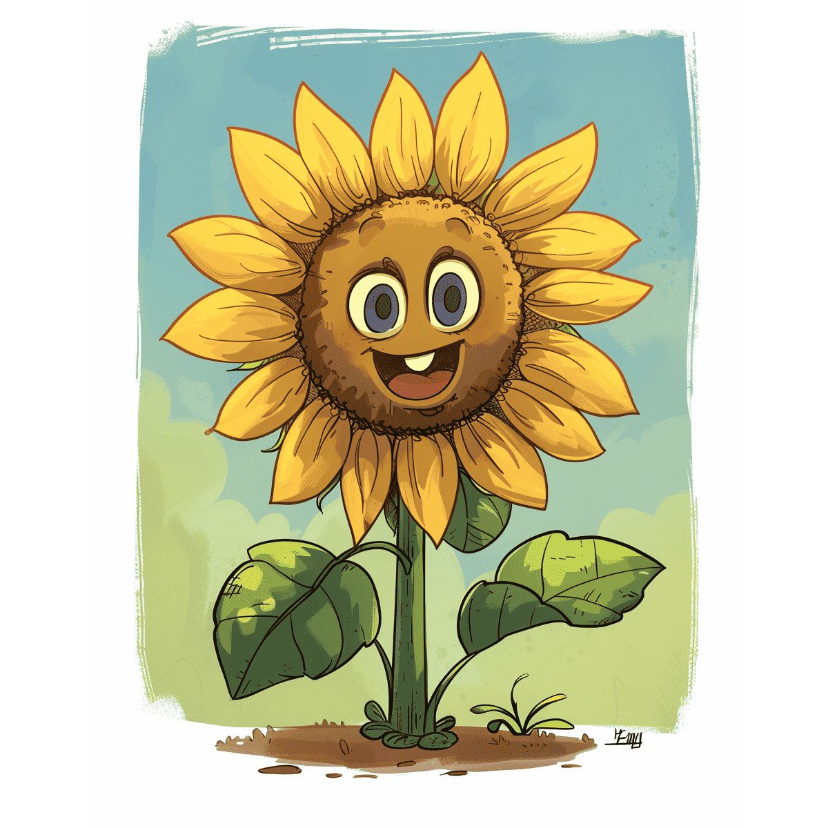 Schilder Op Nummers - Blije Zonnebloem