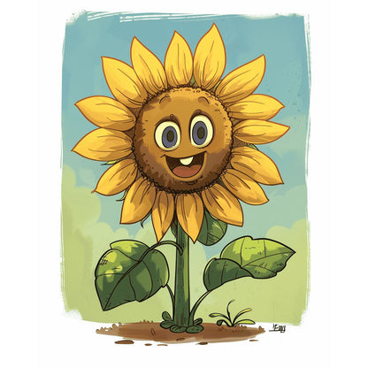Schilder Op Nummers - Blije Zonnebloem