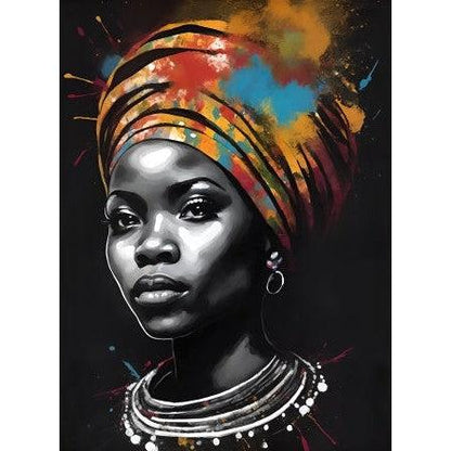 Schilder Op Nummers - Afrikaanse vrouw