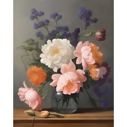 Schilder Op Nummers - Verse bloemen in vaas