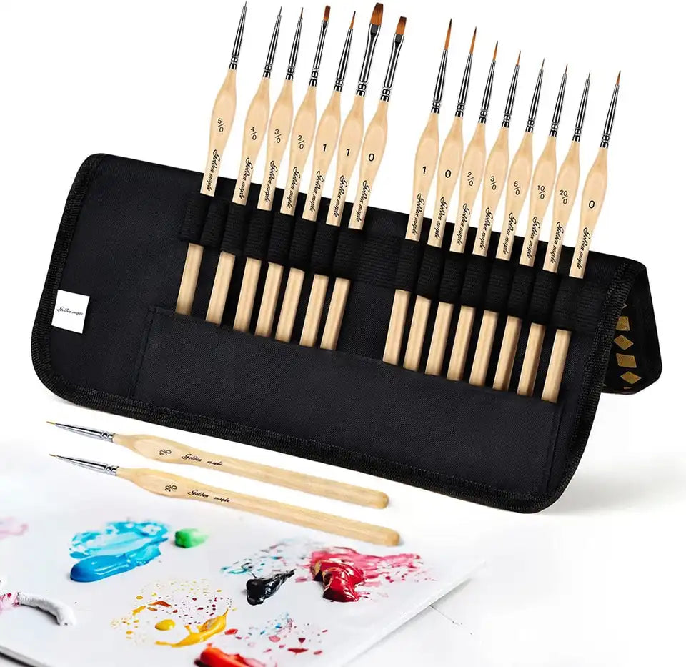 Schilder Op Nummers   Luxe penselen set   15 stuks