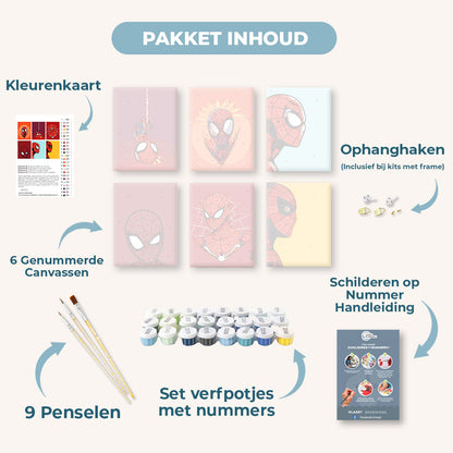 6 Mini Paintings | Superheld set