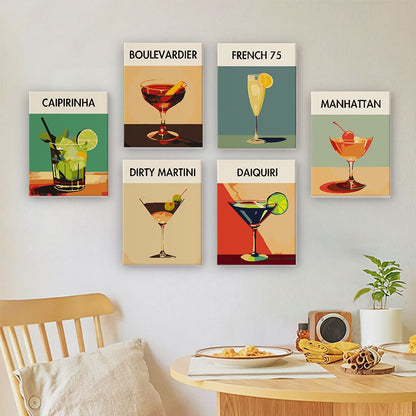 6 Mini Paintings |  Premium Cocktail Set