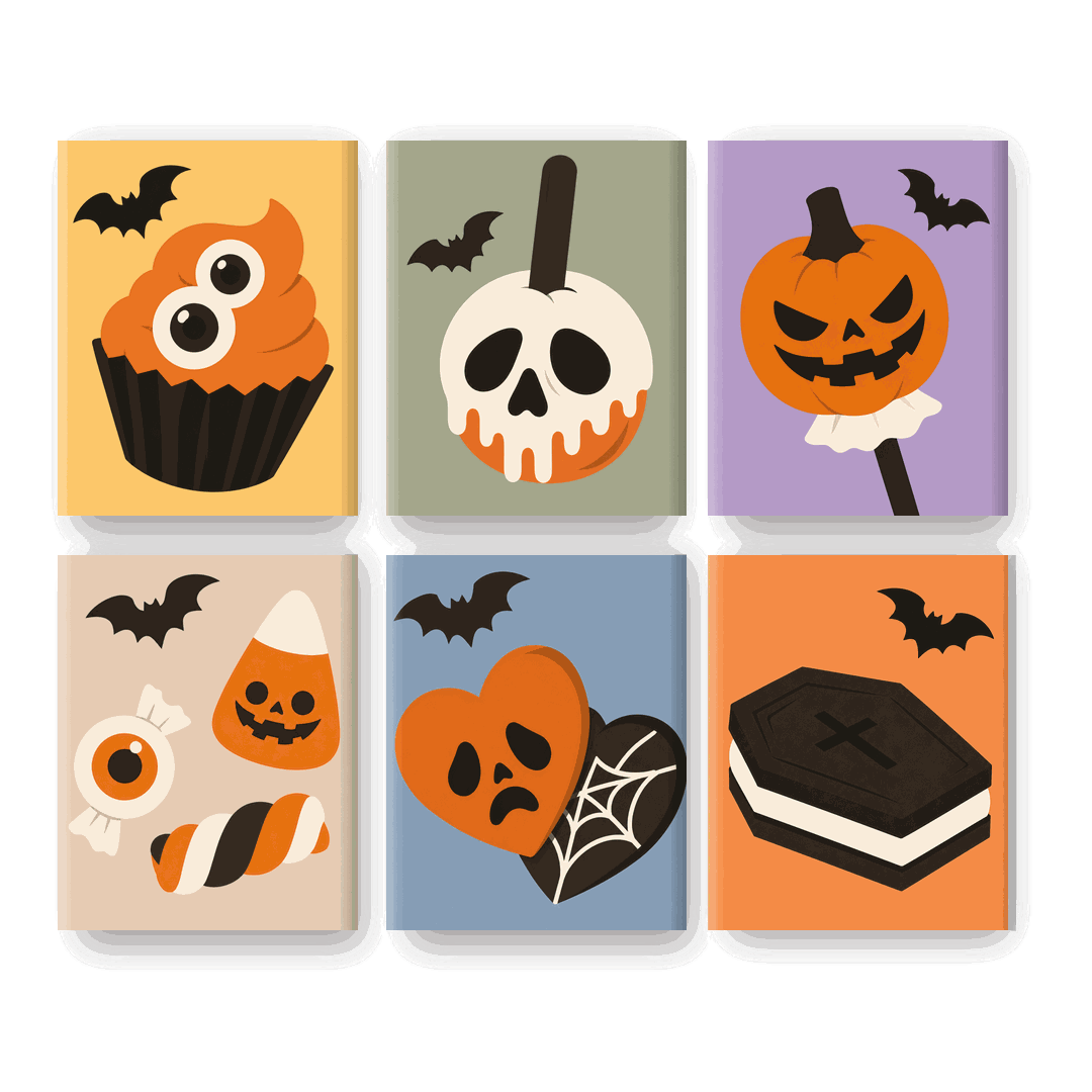 6 Mini Paintings | Trick or Treat Snoepjes Set