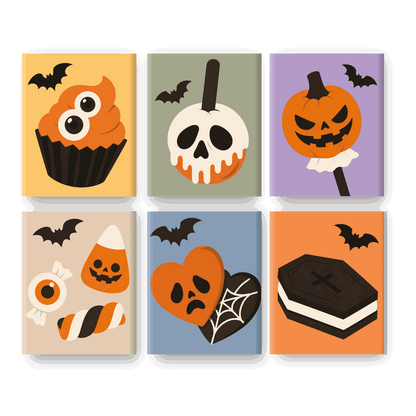 6 Mini Paintings | Trick or Treat Snoepjes Set