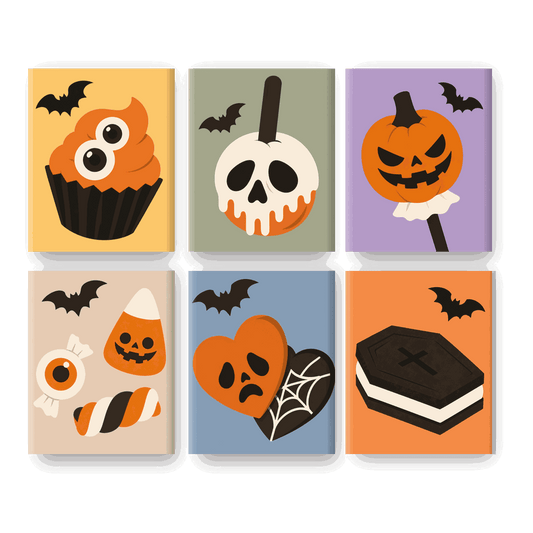 6 Mini Paintings | Trick or Treat Snoepjes Set