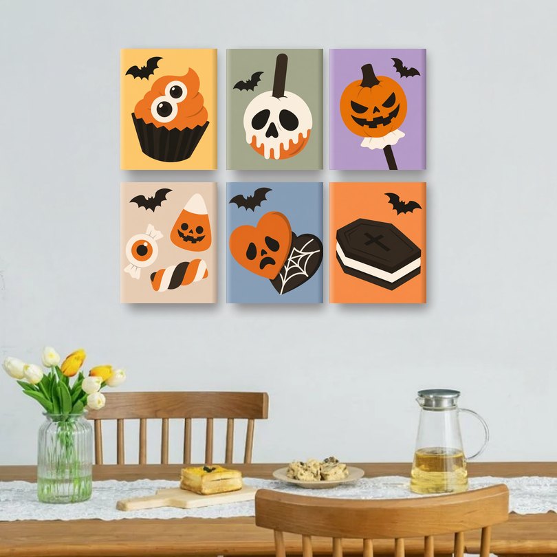 6 Mini Paintings | Trick or Treat Snoepjes Set