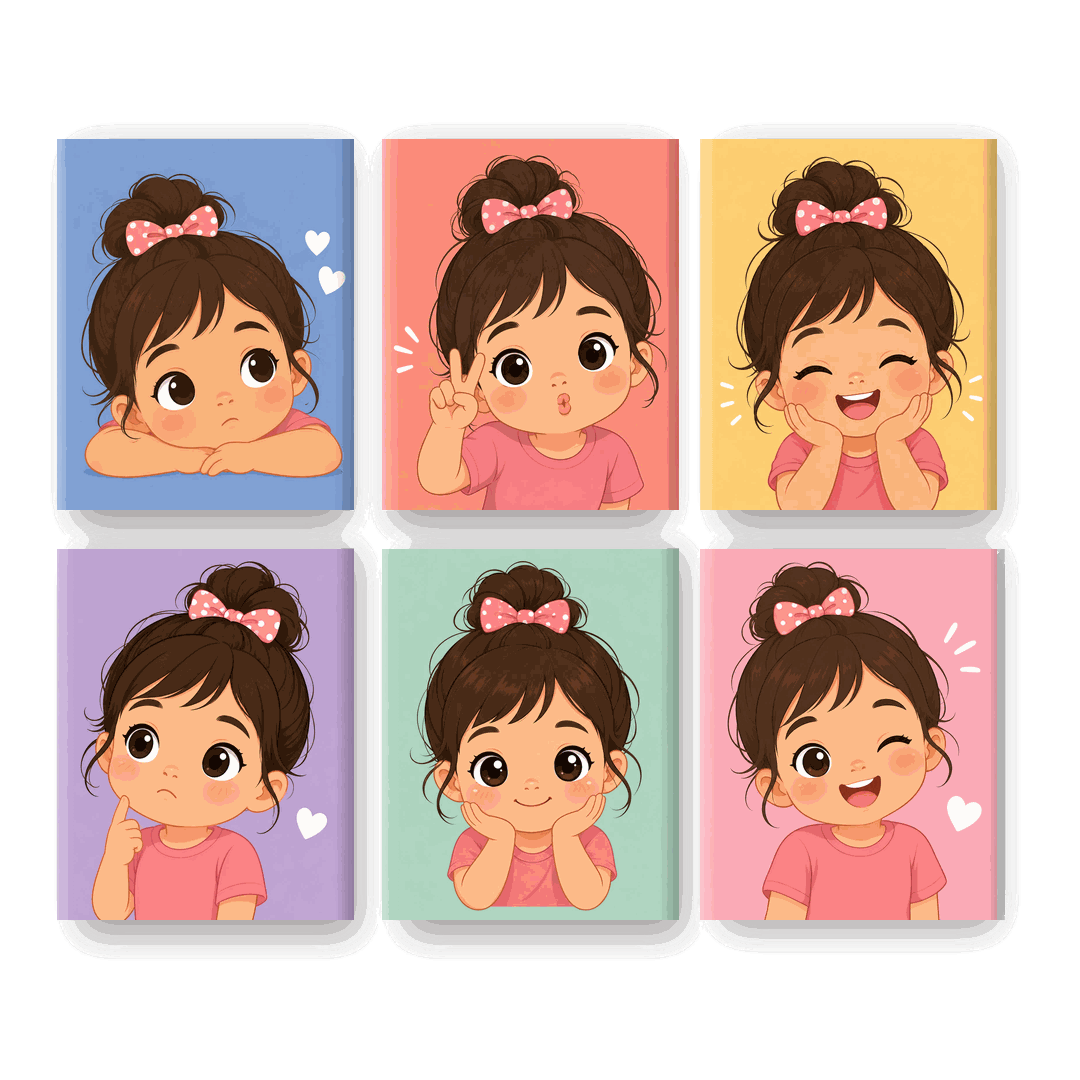6 Mini Paintings | Zoet Meisje Set
