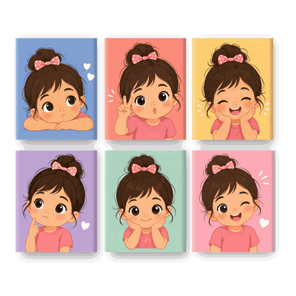 6 Mini Paintings | Zoet Meisje Set