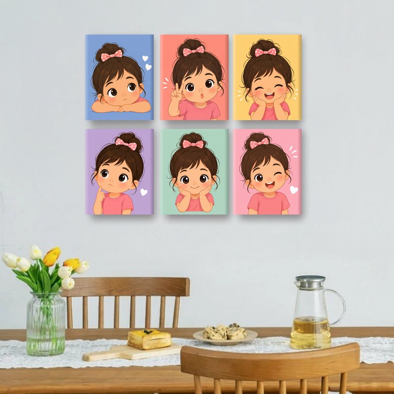 6 Mini Paintings | Zoet Meisje Set