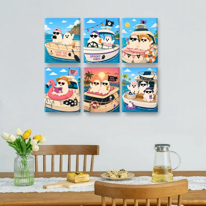 6 Mini Paintings | Zomer Geesten Set