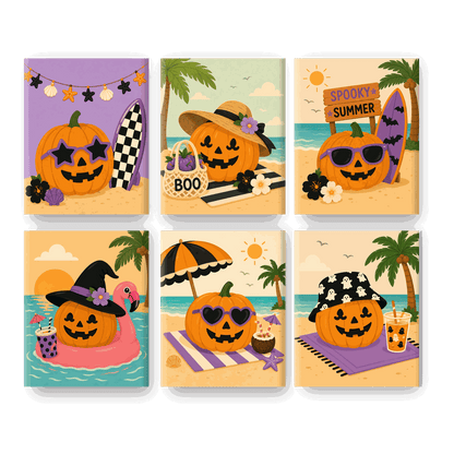 6 Mini Paintings | Zomer Pompoen Set