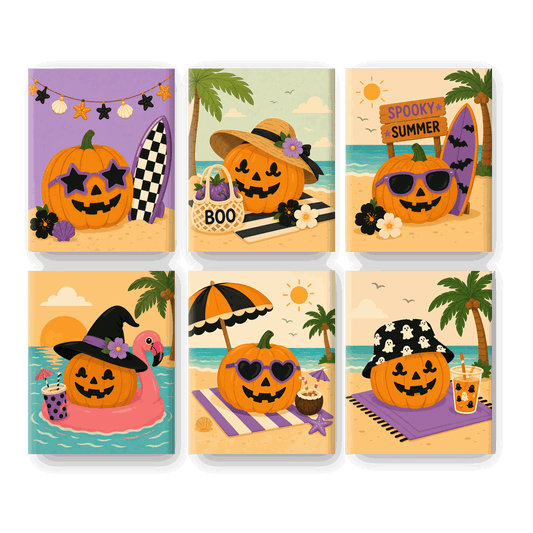 6 Mini Paintings | Zomer Pompoen Set