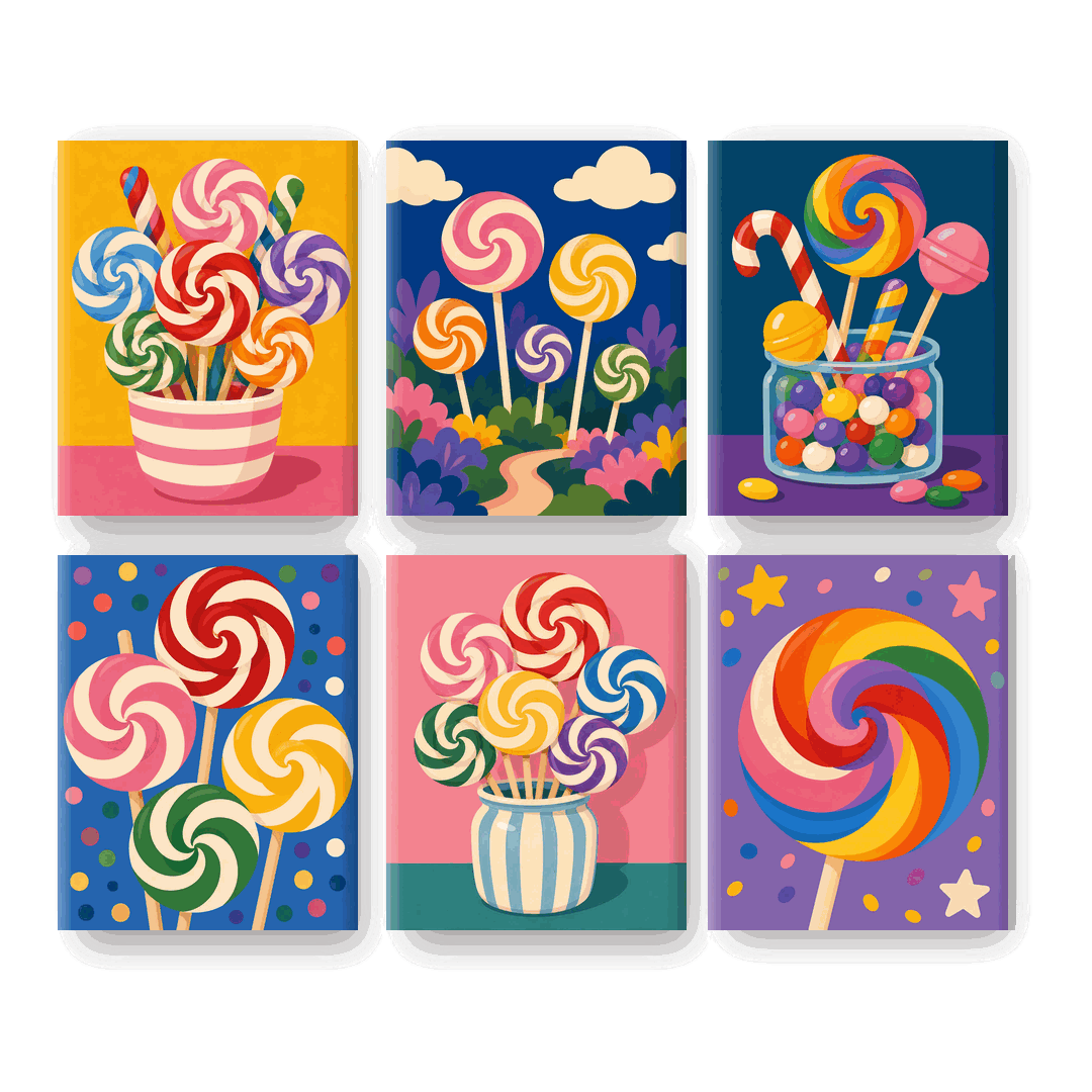 6 Mini Paintings | Lolly Set