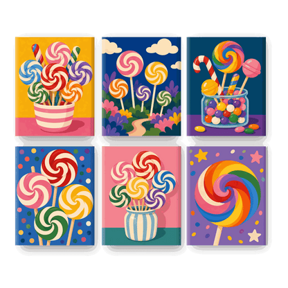 6 Mini Paintings | Lolly Set