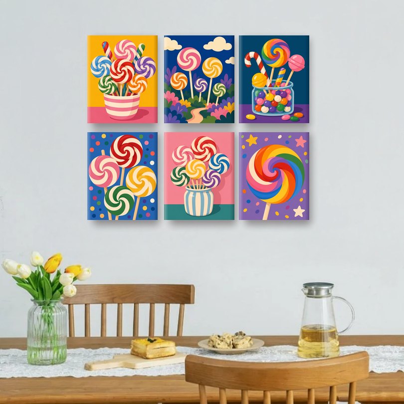 6 Mini Paintings | Lolly Set