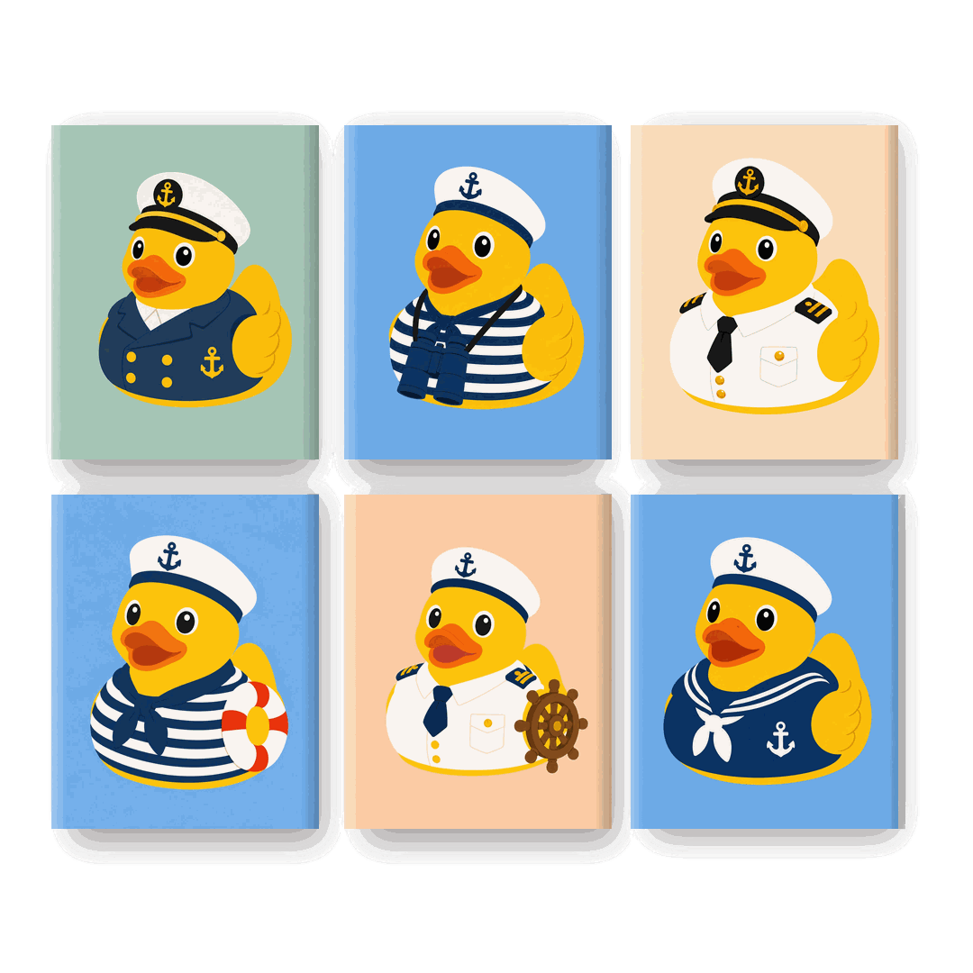 6 Mini Paintings | Matroos Eend Set