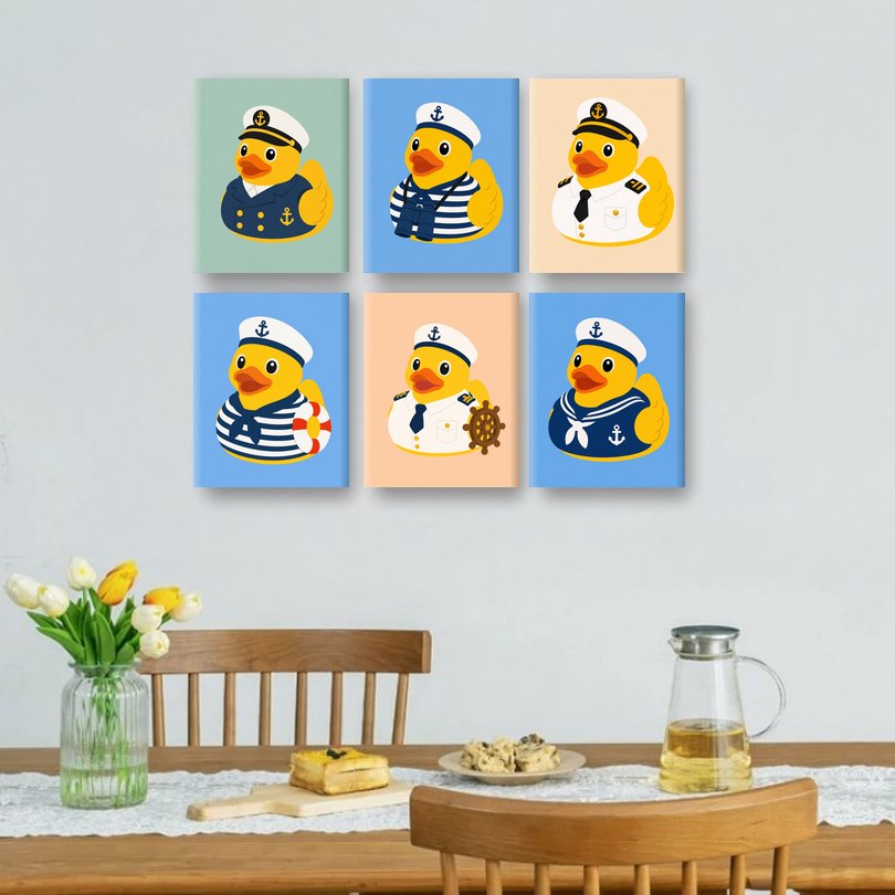 6 Mini Paintings | Matroos Eend Set