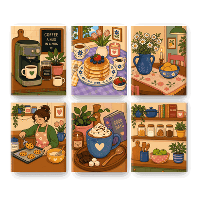 6 Mini Paintings | Koffiehoekje Set
