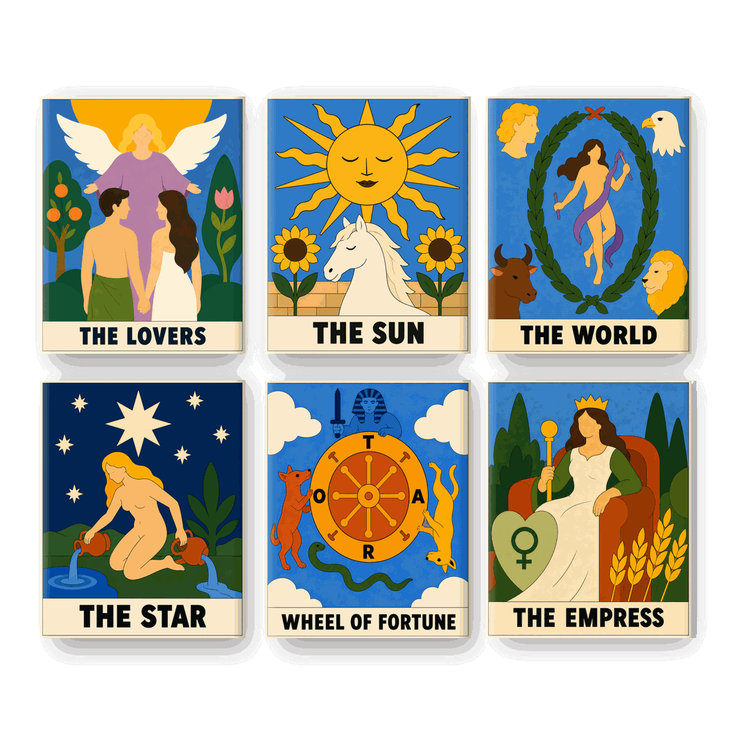 6 Mini Paintings | Tarot Lezing Set