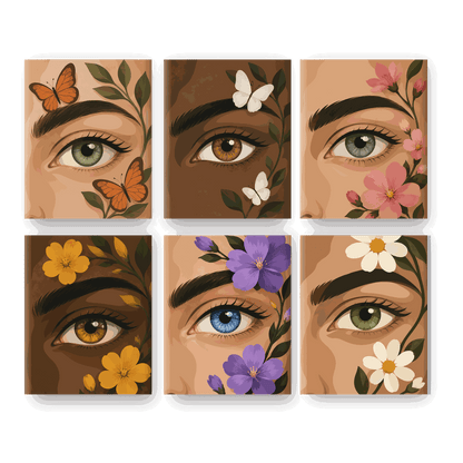 6 Mini Paintings | Windows to the Soul Set - Schilder Op Nummers