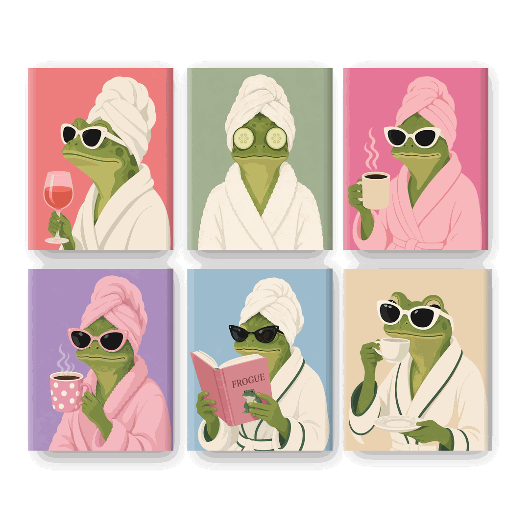 6 Mini Paintings | Spa Kikker Set - Schilder Op Nummers