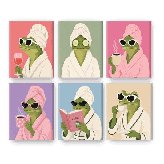 6 Mini Paintings | Spa Kikker Set - Schilder Op Nummers