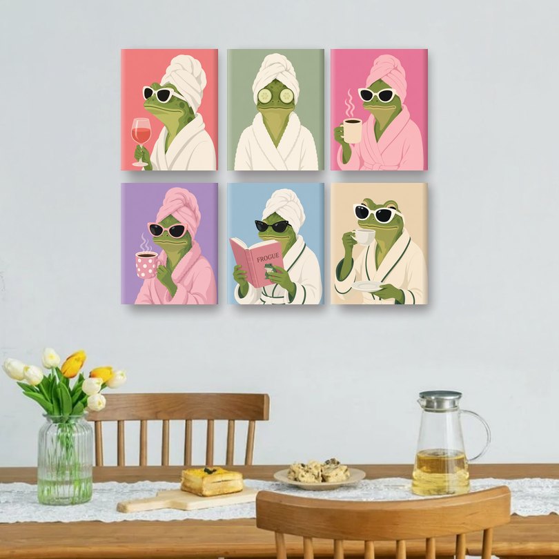 6 Mini Paintings | Spa Kikker Set