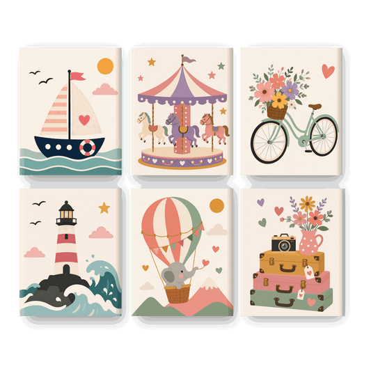 6 Mini Paintings | Zoete Charme Set - Schilder Op Nummers
