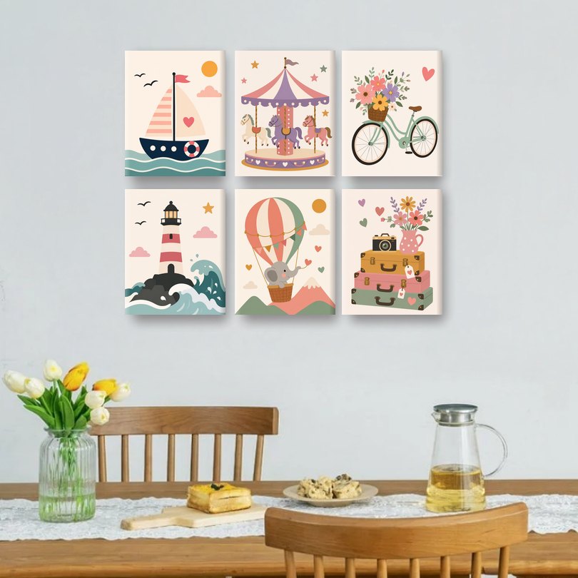 6 Mini Paintings | Zoete Charme Set