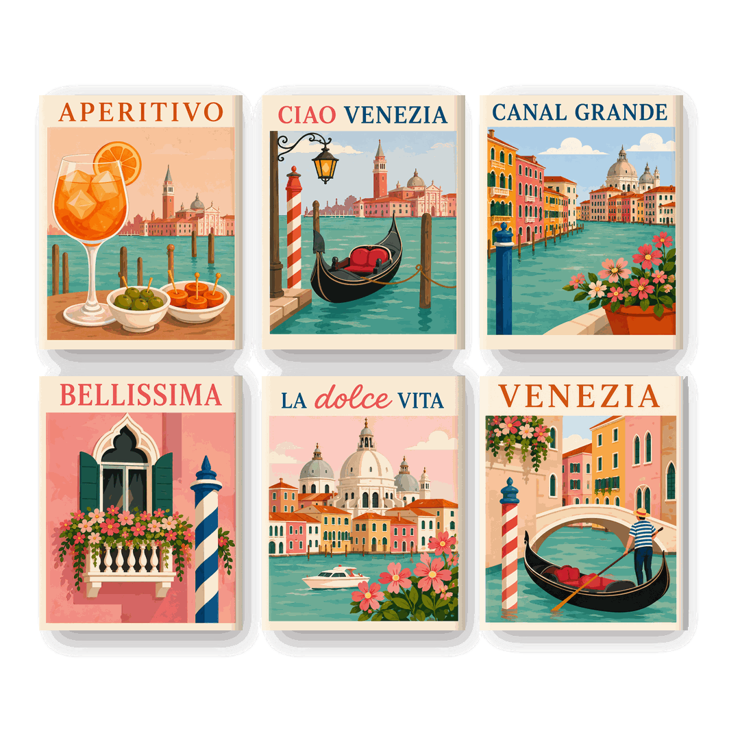 6 Mini Paintings | Dolce Venezia Set