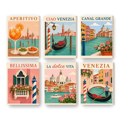 6 Mini Paintings | Dolce Venezia Set