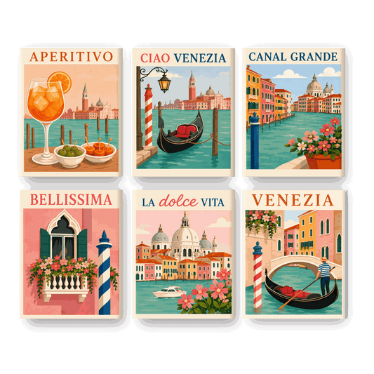 6 Mini Paintings | Dolce Venezia Set