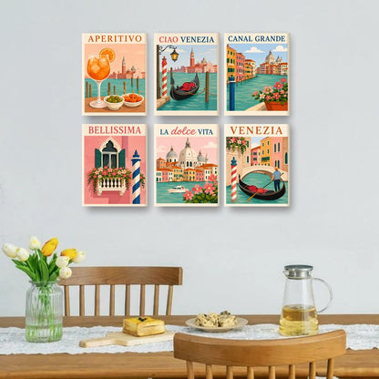 6 Mini Paintings | Dolce Venezia Set