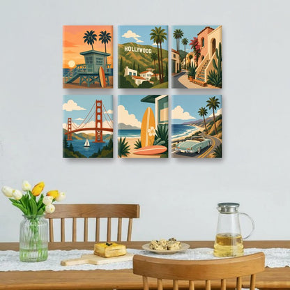 6 Mini Paintings | Golden State Set