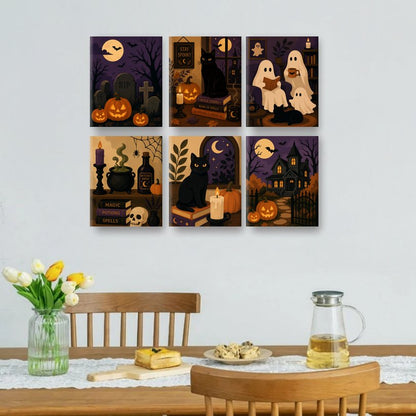 6 Mini Paintings | Griezelig & Gezellig Set