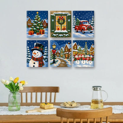 6 Mini Paintings | Let it Snow Set