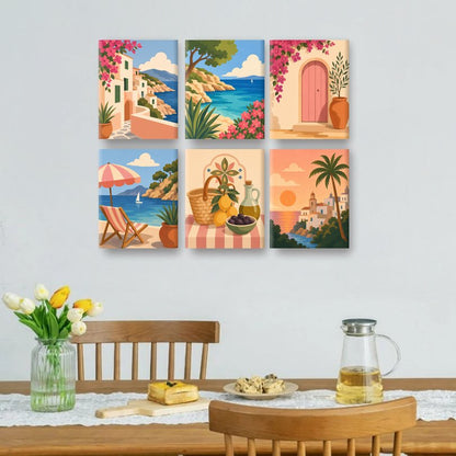 6 Mini Paintings | Mallorca Escape Set