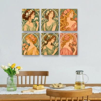 6 Mini Paintings | Nouveau Muses Set