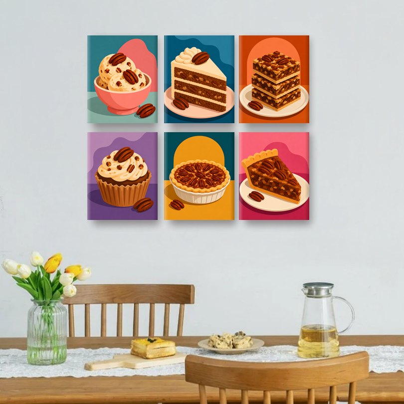 6 Mini Paintings | Pecan Lekkernijen Set