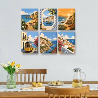 6 Mini Paintings | Portugese Charme Set