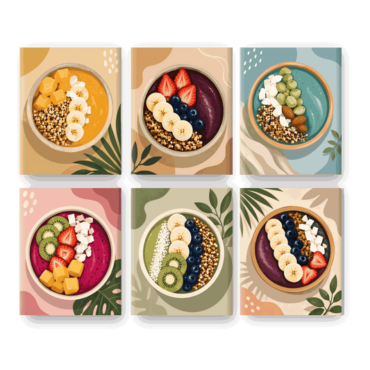 6 Mini Paintings | Regenboog Kommen Set - Schilder Op Nummers
