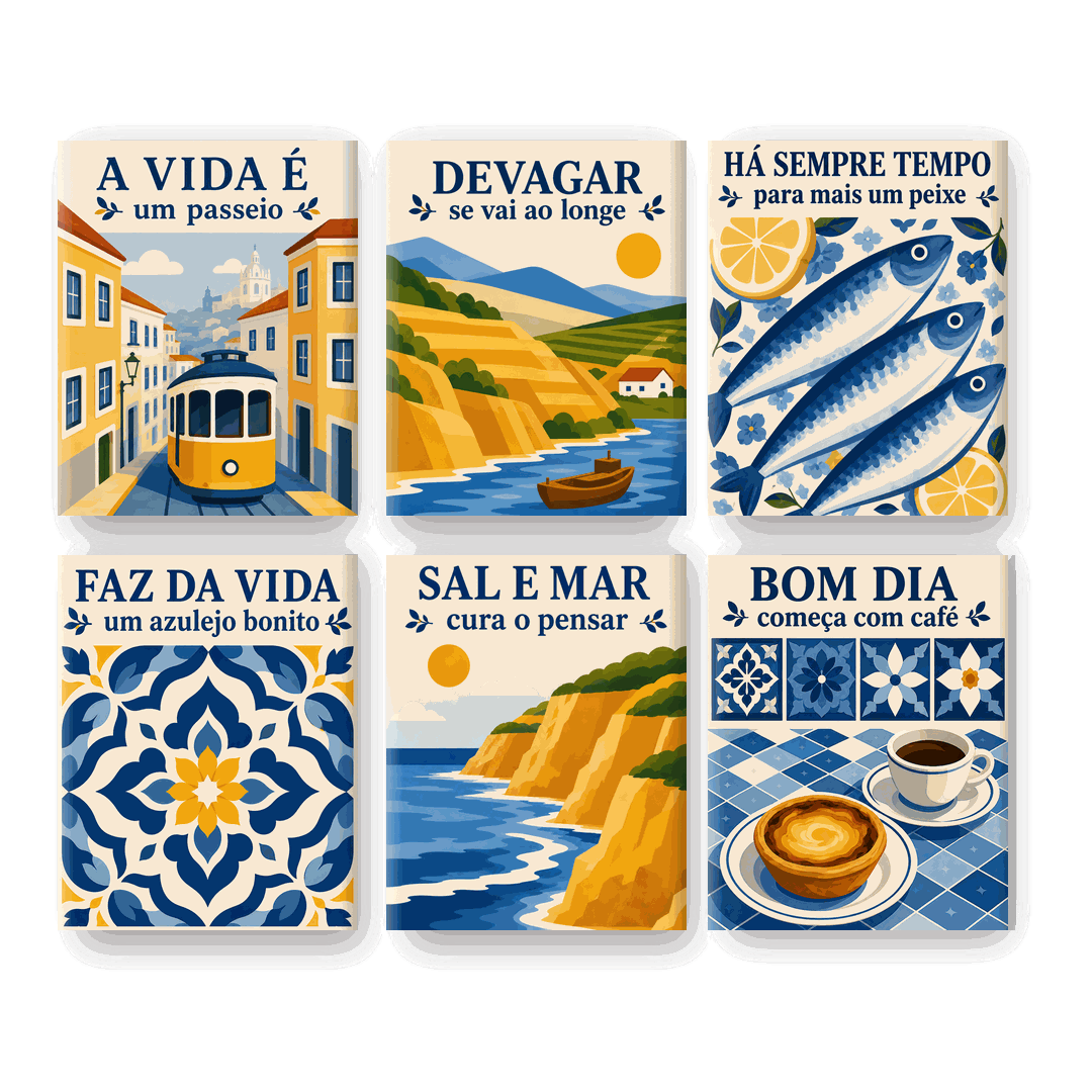 6 Mini Paintings | Ziel van Portugal Set - Schilder Op Nummers
