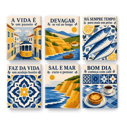 6 Mini Paintings | Ziel van Portugal Set - Schilder Op Nummers