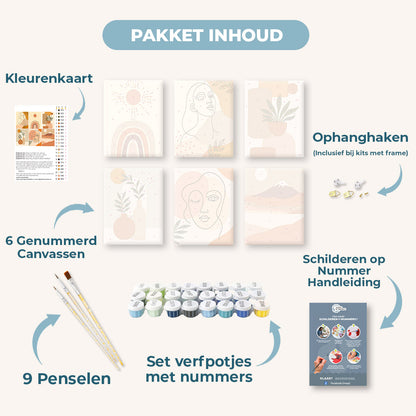 6 Mini Paintings | Boho set