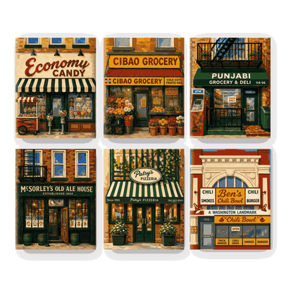 6 Mini Paintings | Buurt Klassiekers Set - Schilder op nummers