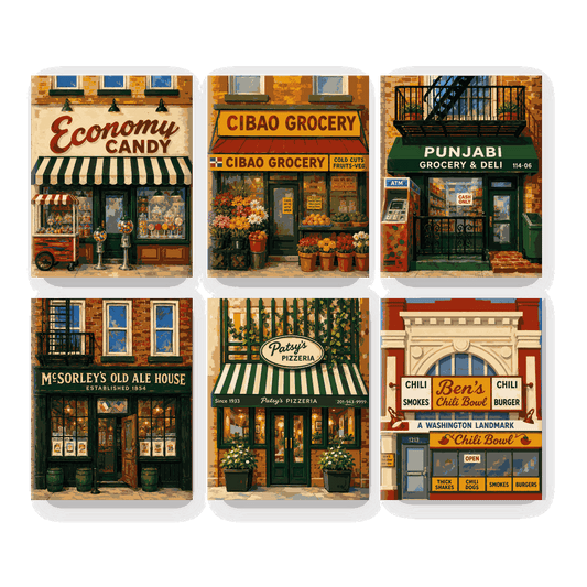 6 Mini Paintings | Buurt Klassiekers Set - Schilder op nummers