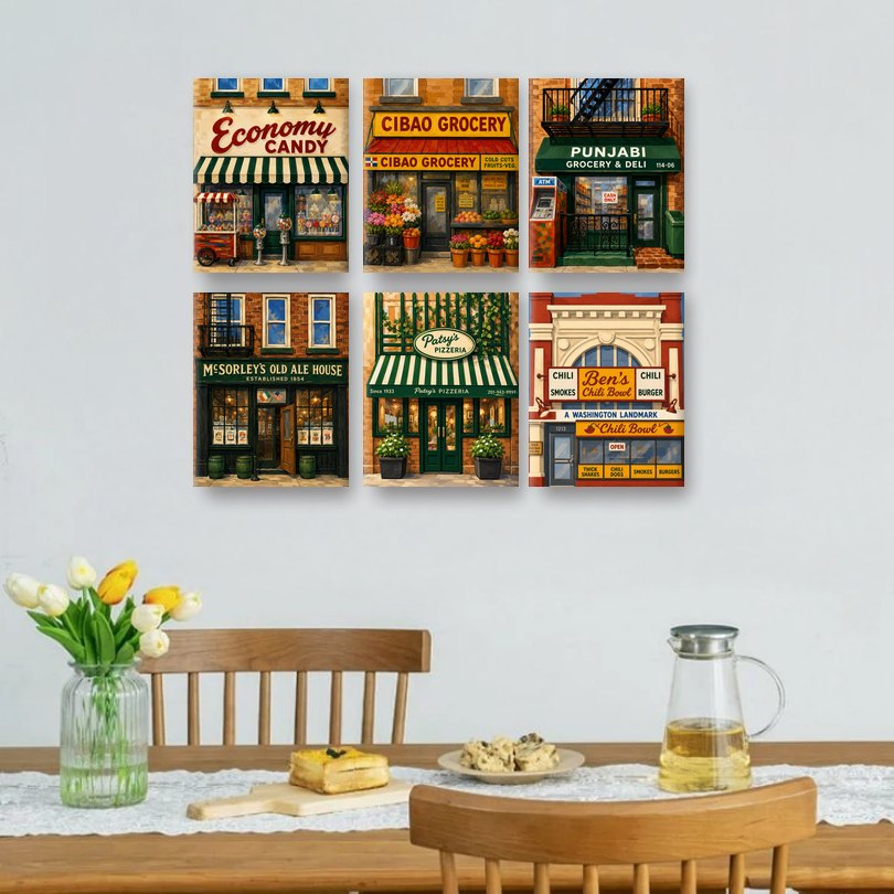 6 Mini Paintings | Buurt Klassiekers Set