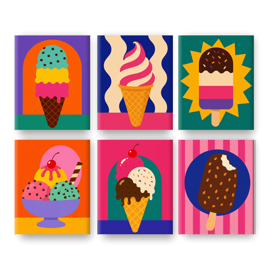 6 Mini Paintings | Gedurfd Ijs Set